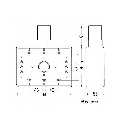 未来工業 【お買い得品 10個セット】露出スイッチボックス 2号コネクタ付き 3ヶ用 VE22用 ベージュ  PVR-22TJ_10set 画像2