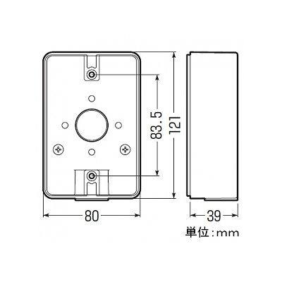 未来工業 【お買い得品 20個セット】露出スイッチボックス 防水コンセント用 VE14・16用 1方出 ベージュ  PVR16-BC1J_20set 画像2