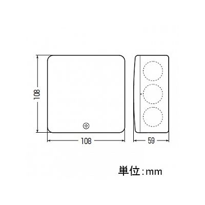 未来工業 【お買い得品 50個セット】PVKボックス Fタイプ 中形四角深型 ノック付き グレー  PVK-BFN1_50set 画像3