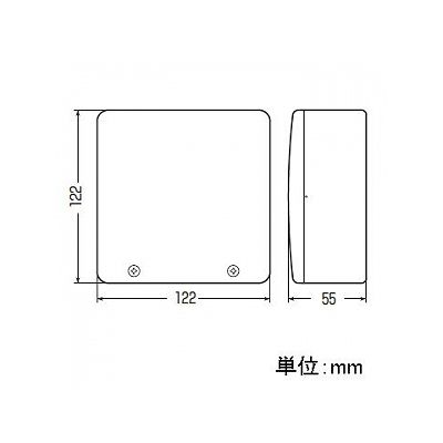 未来工業 【お買い得品 20個セット】PVKボックス Fタイプ 大形四角浅型 ノックなし ミルキーホワイト  PVK-ALFOM_20set 画像2