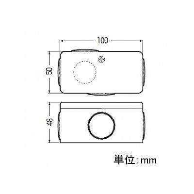 未来工業 【お買い得品 20個セット】ユニバーサルボックス ブランクタイプ ノックなし ベージュ  PVU-BKOJ_20set 画像3