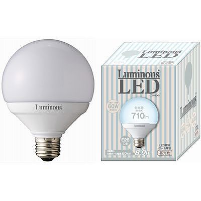 ルミナス LED電球ボール球形E26昼光色710lm LDG60D-G