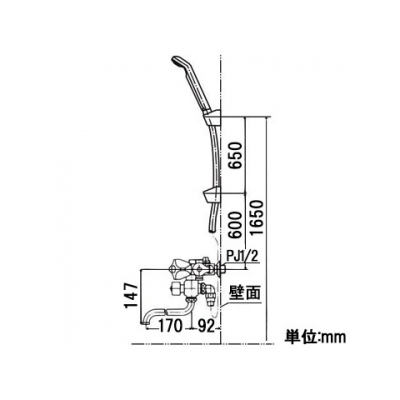 KVK(ケーブイケー) ソーラー用2ハンドルシャワー 専用形 型3構造  KF52NC 画像3