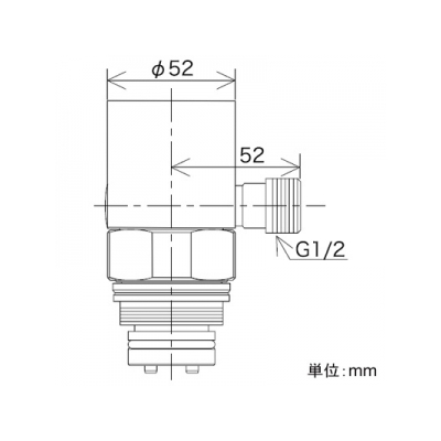 KVK(ケーブイケー) 流し台用シングルレバー式混合栓用分岐金具 KVK専用  ZK5021PN 画像2