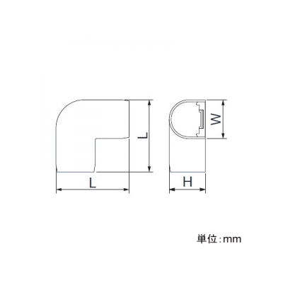 因幡電工 平面エルボカバー90°(Fタイプ) 給水・給湯用配管化粧カバー 屋内・屋外兼用 対応樹脂管サイズ:16A 《リフォームダクトJD》  JK-20F 画像4