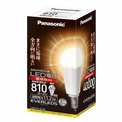 パナソニック 一般電球形LED11.2W2800K全方向タイプ LDA11LGW