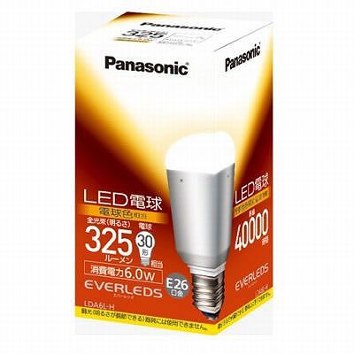 パナソニック LED一般電球形6.0W電球色 LDA6LH