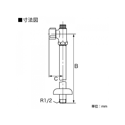 KVK(ケーブイケー) ストレート形止水栓 鍛造タイプ ドライバー式 固定こま仕様 銅パイプ・ナットなし  LK182HK84 画像2