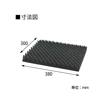 ジェフコム プロテクトクッション ポリウレタン製 幅380×奥行300mm  STC-3830PC 画像2