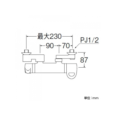 三栄水栓製作所 サーモシャワー混合栓 節水水栓 壁付混合栓 浴室用 断熱仕様 シャワーのみタイプ modello  SK1861C-N 画像3