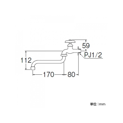 三栄水栓製作所 泡沫自在水栓 節水水栓 パイプ長さ:170mm  JA10JH-13 画像2