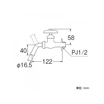 三栄水栓製作所 万能ホーム水栓 呼び:13  JY12J-13 画像2