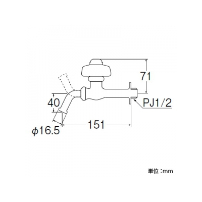 三栄水栓製作所 自閉ホーム水栓 節水水栓 呼び:13  Y229A-13 画像2