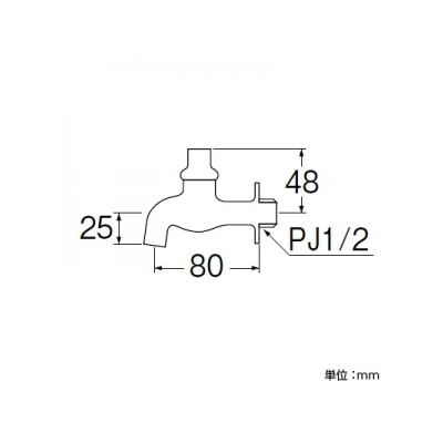 三栄水栓製作所 共用横水栓 呼び:13  Y60J-13 画像2