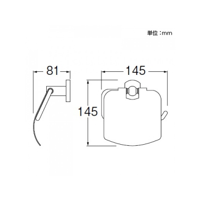 三栄水栓製作所 ペーパーホルダー トイレ用 ビス付  W3700 画像2