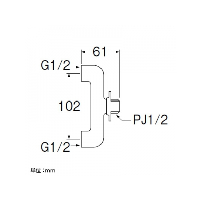 三栄水栓製作所 二又ソケット 分岐用品 呼び:13  JB13A-13 画像2