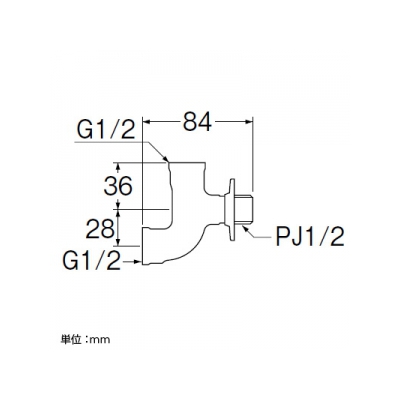 三栄水栓製作所 二又ソケット 分岐用品 呼び:13  JB10A-13 画像2