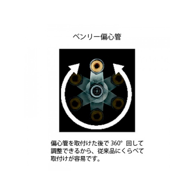 三栄水栓製作所 ベンリー偏心管 流量調節・ストレーナ内蔵 水抜付 寒冷地用  U3-80X-70 画像3