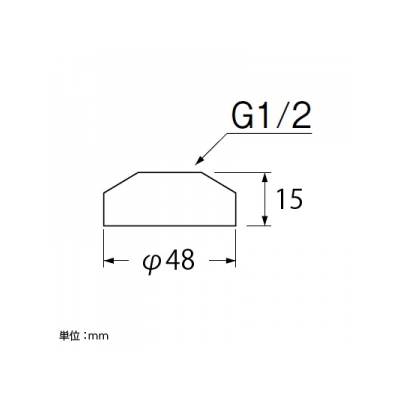 三栄水栓製作所 偏心管用送り座金 外径:φ48 高さ:15mm  R531-13X15 画像2