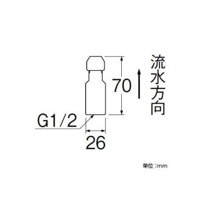 三栄水栓製作所 逆止弁 φ9.5銅管用  V843F-13 画像2