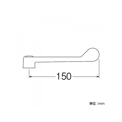 三栄水栓製作所 ワンタッチレバーロング ハンドルアダプター3付 長さ:150mm  PR23F-L 画像2