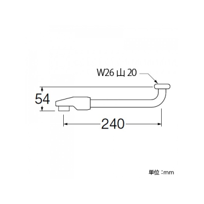 三栄水栓製作所 断熱回転パイプ 長さ:240mm パイプ外径:16mm  PA13D-61X2-16 画像2