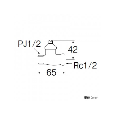 三栄水栓製作所 D式化粧バルブ2型[共用形] 呼び:13  V21AD-2-13 画像2