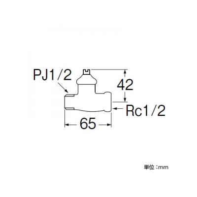 三栄水栓製作所 D式化粧バルブ[共用形] 呼び:13  V21AD-13 画像2