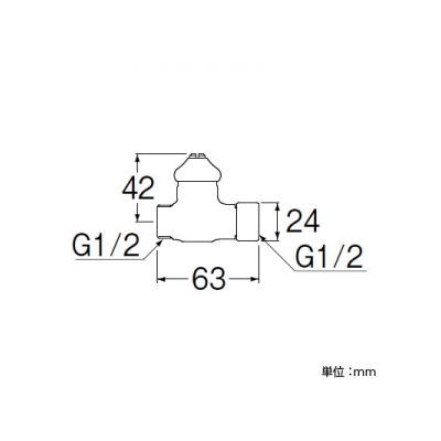 三栄水栓製作所 D式ナット付化粧バルブ[共用形] 呼び:13  V261D-13 画像2