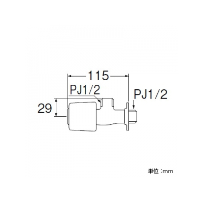 三栄水栓製作所 アングル化粧バルブ[共用形] バスルーム用  V24AC-13 画像2