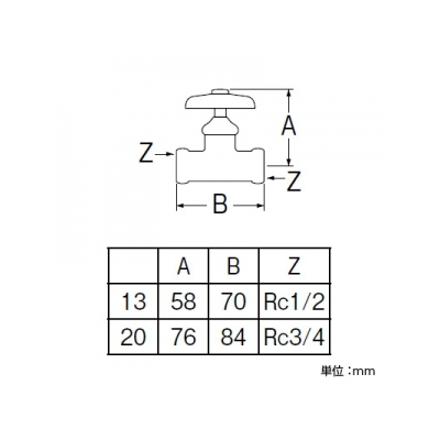 三栄水栓製作所 メネジ化粧バルブ[共用形] 呼び:13  V23A-13 画像2