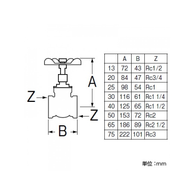 三栄水栓製作所 ゲートバルブ 呼び:13  V35-13 画像2