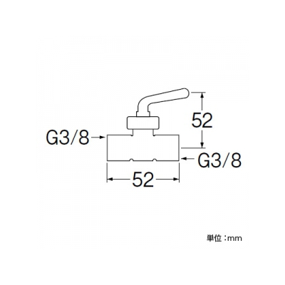 三栄水栓製作所 メートルコック メーター用 呼び:10  V60-10 画像2