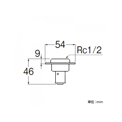 三栄水栓製作所 床用ジョイントS カシメタイプ ビス付 ネジ径Rc1/2×パイプ径13A  T633-4-S-13X13A 画像2