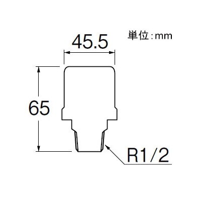 三栄水栓製作所 水撃低減器 配管途中のめねじのチーズに取付 ネジサイズR1/2  U7311-2-13 画像2