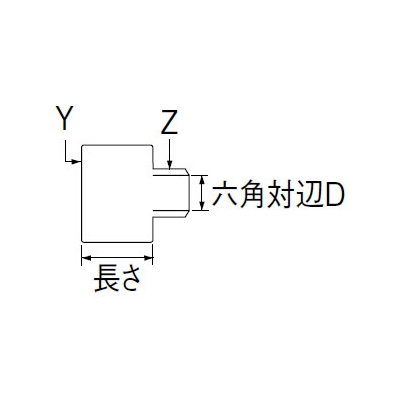 三栄水栓製作所 多角穴ザルボ(厚口) ネジ部先端ローレット加工 長さ:35mm  T22-13X35 画像3