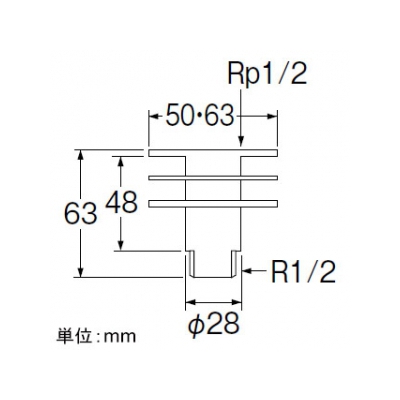 三栄水栓製作所 ユニット取出し金具 ビス・パッキン付 挟込厚46mm以下  T2226-13 画像2