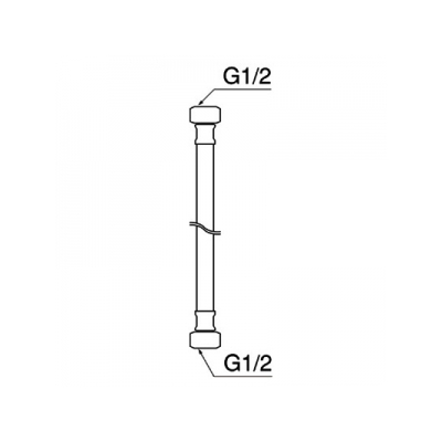 三栄水栓製作所 ベンリーフレキ 13×200mm 呼び13(G1/2めねじ) パッキン付(NBR)  PT1930-13X200 画像4