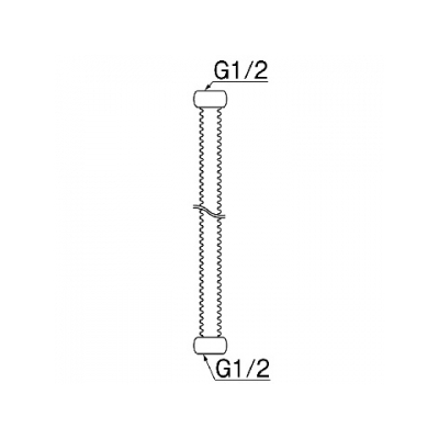 三栄水栓製作所 フレキチューブ 13×200mm 呼び13(G1/2めねじ) SUS316L製 パッキン付(EPDM)  PT14-13X200 画像3