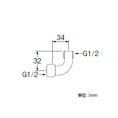 三栄水栓製作所 ナット付ベンリーカンエルボ 呼び13(G1/2) 青銅製 パッキン付  T204-13 画像2