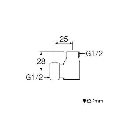 三栄水栓製作所 ナット付ストリートエルボ 呼び13(G1/2) 青銅製 パッキン付  T721-13 画像2