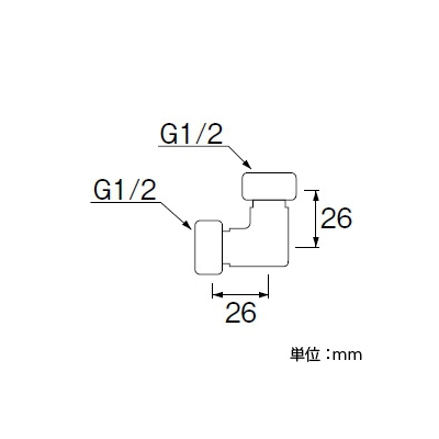 三栄水栓製作所 両ナット付ベンリーカンエルボ 呼び13(G1/2) 黄銅製 パッキン付  T833-13 画像2