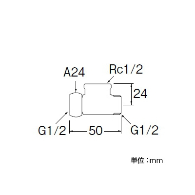 三栄水栓製作所 片ナットベンリーカンチーズ 呼び13(G1/2) 青銅製 パッキン付  T6-36XG-13 画像2