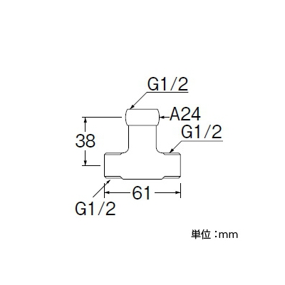 三栄水栓製作所 片ナットベンリーカンチーズ 呼び13(G1/2) 青銅製 パッキン付  T6-35XG-13 画像2