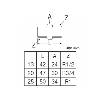 三栄水栓製作所 六角ニップル(クロム) 呼び13(R1/2) 青銅製  T701-13 画像2