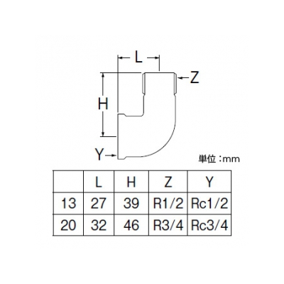 三栄水栓製作所 ストリートエルボ(クロム) 呼び13(R1/2×Rc1/2) 青銅製  JT72-13 画像2