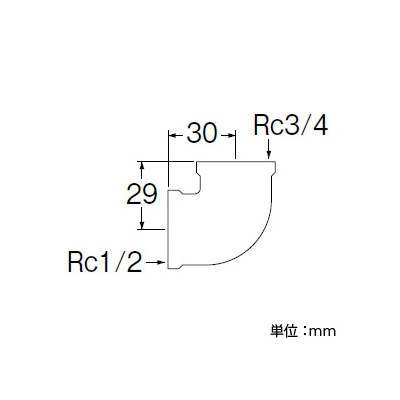 三栄水栓製作所 異径エルボ(クロム) 呼び20(Rc3/4)×13(Rc1/2) 青銅製  T731-1-20X13 画像2