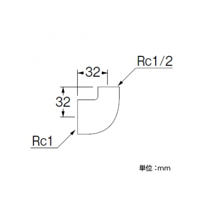 三栄水栓製作所 異径エルボ(クロム) 呼び25(Rc1)×13(Rc1/2) 青銅製  T73B-1-25X13 画像2