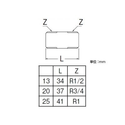 三栄水栓製作所 丸ニップル 呼び13(R1/2) 青銅製  T7000-13 画像2