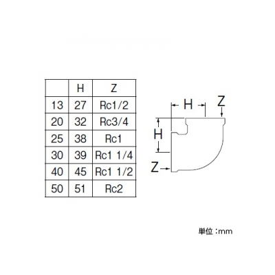 三栄水栓製作所 砲金エルボ 呼び13(Rc1/2) 青銅製  JT730-13 画像2